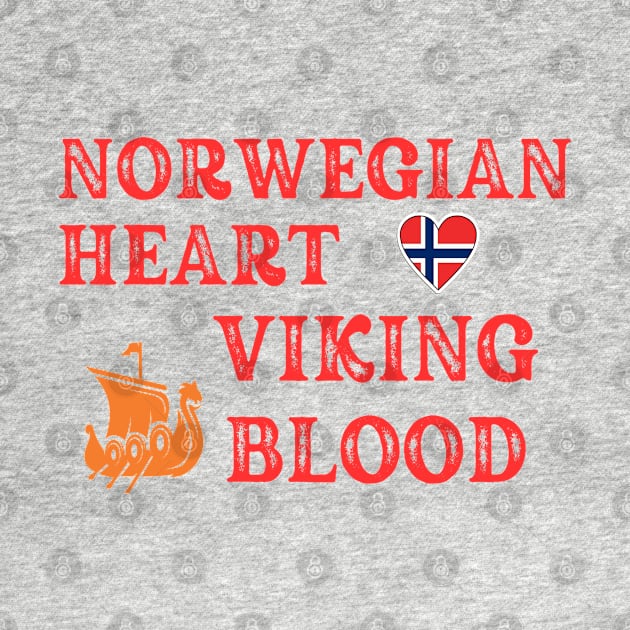 Norwegian Heart Viking Blod. Gift ideas for historical enthusiasts. by Papilio Art